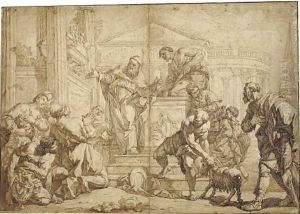 A pagan sacrifice by Francesco Fontebasso