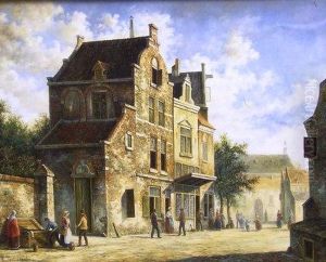 Dutch Town Scene by David The Elder Teniers