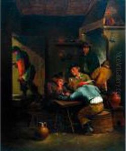 Peasant Smokers In A Tavern by David The Younger Teniers