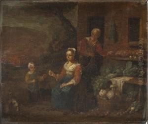 Tillskriven, Gronsaksforsaljerskan by David The Younger Teniers