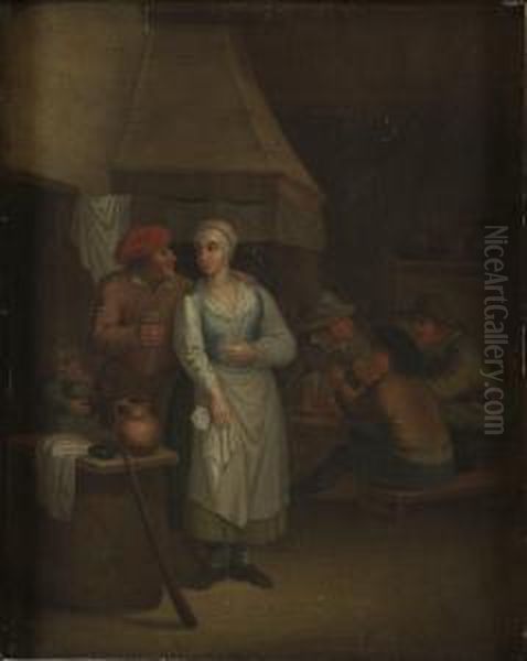 Y Hans Art, Interior Med Omfamnande Par - view 1