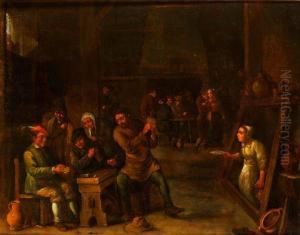 Wirtshausszene Mit Bierkrug by David The Younger Teniers