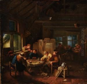 Tavern Interior. by David The Younger Teniers