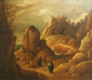 Classicallandscape With Figures by David The Younger Teniers