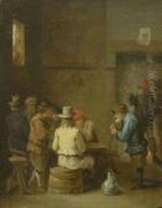 Wirtshausszene. by David The Younger Teniers