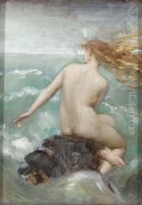 A Female Nude On A Rocky Coastline