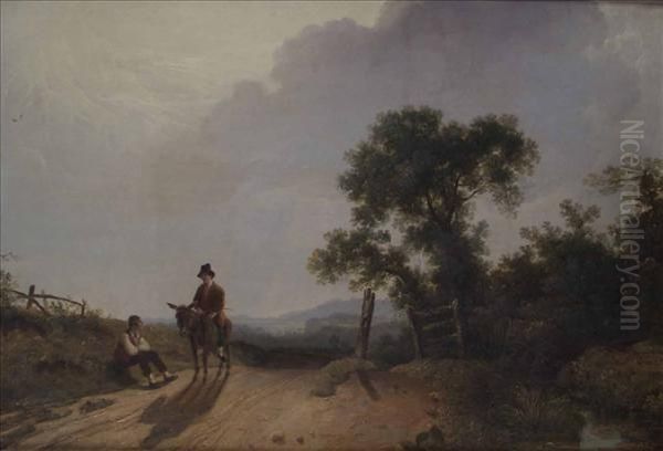 Travellers On A Country Road - view 1