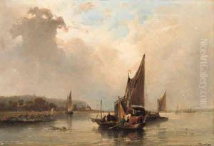 Norfolk River Scene by John F Tennant