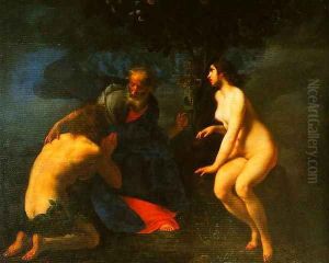 Adam and Eve in the Garden of Eden by Francesco Furini