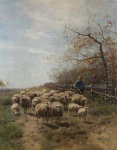 The Shepherd by Francois Pieter ter Meulen