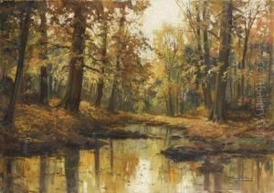 Interieur De Foret En Automne by Kees Terlouw