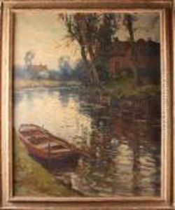 Barque Sur La Riviere by Kees Terlouw