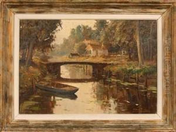 Paysage D'un Canal Avec Barque - view 1