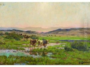 Pturage En Dauphine by Clovis Frederick Terraire