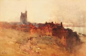 Early Morning At Ascottish Town by John Terris