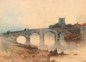 Rothbury Bridge, Northumberland by John Terris