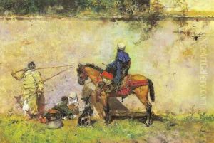 Moroccans by Mariano Jose Maria Bernardo Fortuny y Carbo