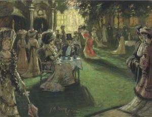 At The Cafe-concert by Joseph Alfred Terry