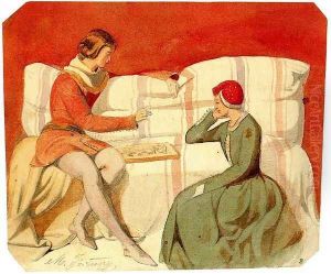 Game of draughts by Mariano Jose Maria Bernardo Fortuny y Carbo