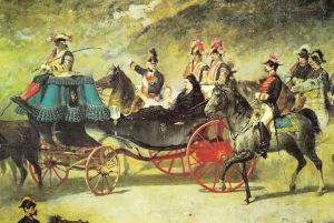 Elizabeth II passing list to the troops, detail by Mariano Jose Maria Bernardo Fortuny y Carbo