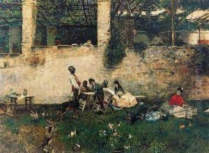 Lunch at the Alhambra by Mariano Jose Maria Bernardo Fortuny y Carbo