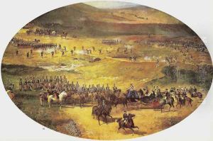 Elizabeth II passing list to the troops by Mariano Jose Maria Bernardo Fortuny y Carbo