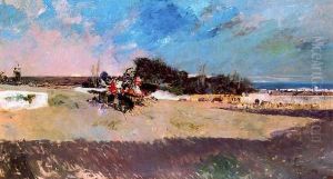 Moors running gunpowder by Mariano Jose Maria Bernardo Fortuny y Carbo