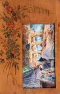 Vicolo Di Napoli - Acquerello Su Cartone by Fulvio Tessitore