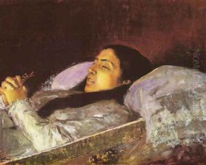 Miss Castillo on his deathbed by Mariano Jose Maria Bernardo Fortuny y Carbo