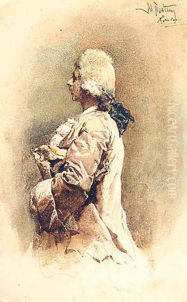 A Gentleman In A Powdered Wig And A Formal Coat - view 1