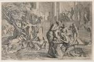 Thetis Immersing Achilles Into A Vessel Of Water (bartsch 21)