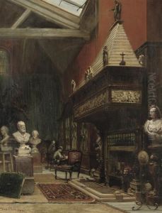 In The Studio Of The Sculptor Sir Joseph-edgar Boehm, Paris by Pierre-Henri-Theodore Tetar van Elven