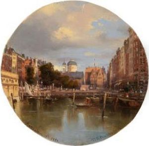 Veduta Di Rotterdham by Pierre-Henri-Theodore Tetar van Elven