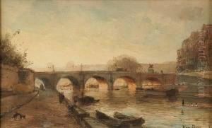 La Pont Neuf Paris by Pierre-Henri-Theodore Tetar van Elven