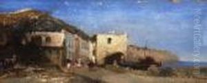 Sudliches
Fischerstadtchen. by Pierre-Henri-Theodore Tetar van Elven