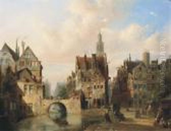 A Cappricio View In A Dutch Town - view 1
