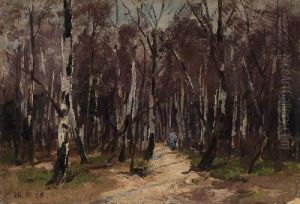 Waldlandschaft by Gustav Adolf Thamm