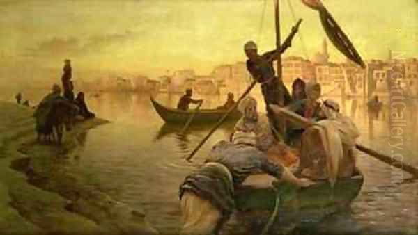 In Cairo The Ferry From The Island of Gazirie on the Nile or Boulach the Port of Cairo - view 1
