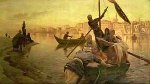 In Cairo The Ferry From The Island of Gazirie on the Nile or Boulach the Port of Cairo