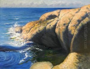 Branningar Mot Skargardsklippor - Motiv Fran Saro by Robert Thegerstrom