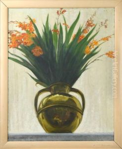 Blomsterstilleben, Signerad Och Daterad R. Thegerstrom 1910 by Robert Thegerstrom