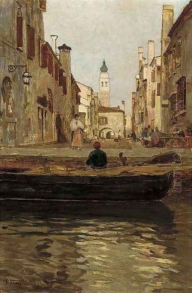 A bustling Venetian backwater by Pietro Fragiacomo