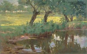 A Quiet Pond by Pietro Fragiacomo
