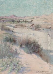 The Camel Master Resting In The Shade by Charles James Theriat
