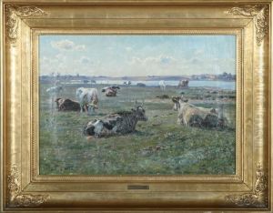 Cows In The Meadow On A Sonny Day
