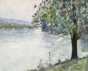 Vue De La Seine A Saint Cloud by Pierre Thevenet
