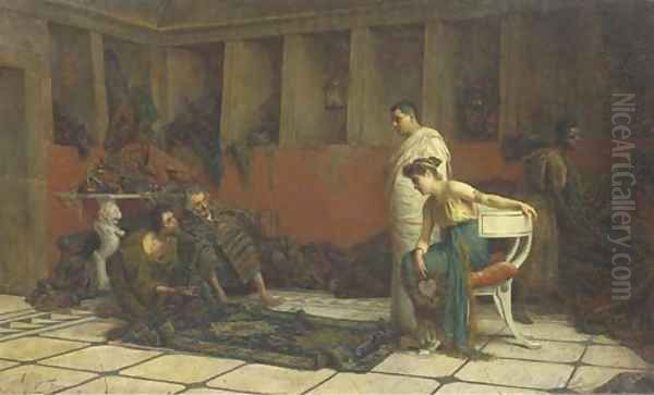 The Carpet Seller by Ettore Forti