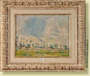 Huilesur Carton "avant L'orage". by Pierre Thevenet