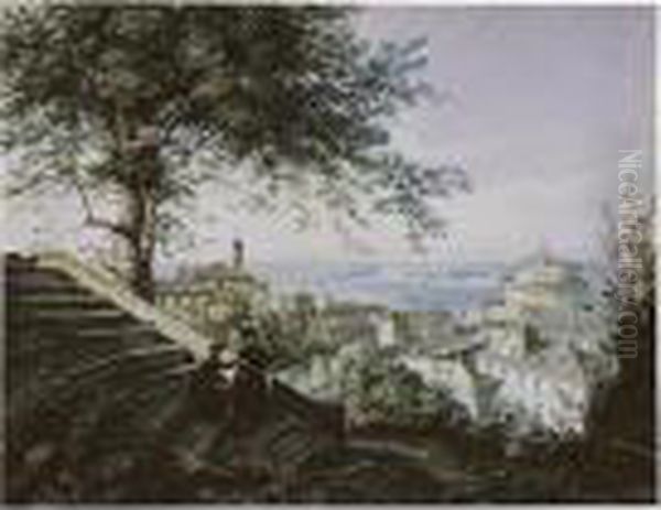 A View Of Rome Looking Towards The Castel Sant'angelo - view 1