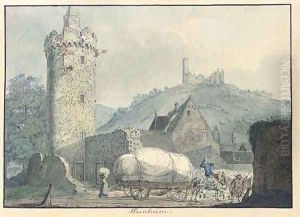 View of Weinheim on the River Necker by Carl Philipp Fohr